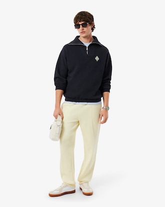 Moletom em Piqu&eacute; com Gola com Z&iacute;per e Caimento Amplo