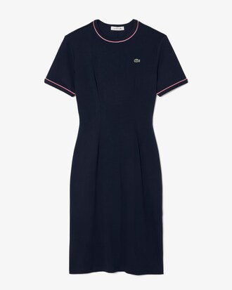 Vestido Camiseta em Malha com Toque de Acabamento