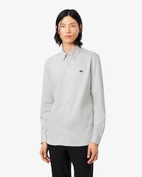 Camisa em Mistura de Algod&atilde;o Modelagem ajustada