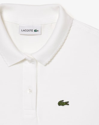 Polo Mini Piqu&eacute; Con Cuello Ondulado