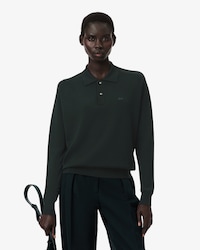 Suéter com Gola Polo em Mistura de Lã Runway