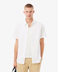 Camisa de Algod&atilde;o de Mangas Curtas de Caimento Regular