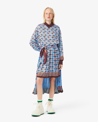 Cal&ccedil;a de Cetim Plissada FW24 Runway