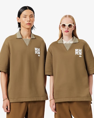 Camisa Polo Oversized em Cetim Runway 