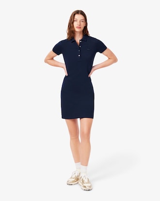 Vestido Estilo Polo De Piqu&eacute; Elastizado Slim Fit