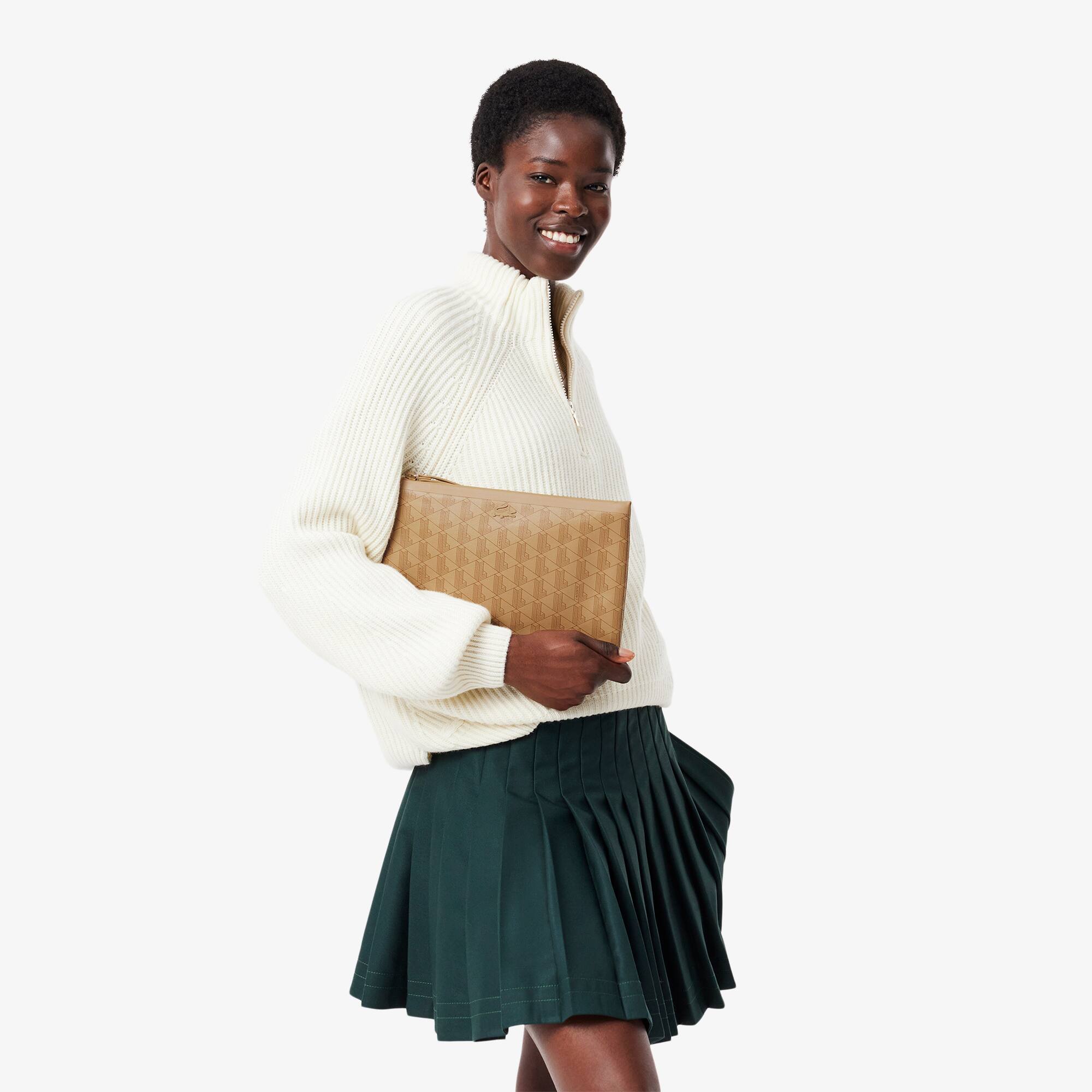 Bolsa Carteira Feminina Lacoste Zely com Alça e Zíper