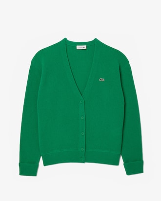 Cardigan De Lana Con Escote En V Fit Relajado
