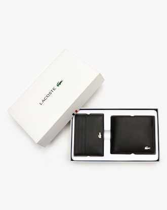 Set de Regalo de Billetera y Tarjetero de Cuero FG