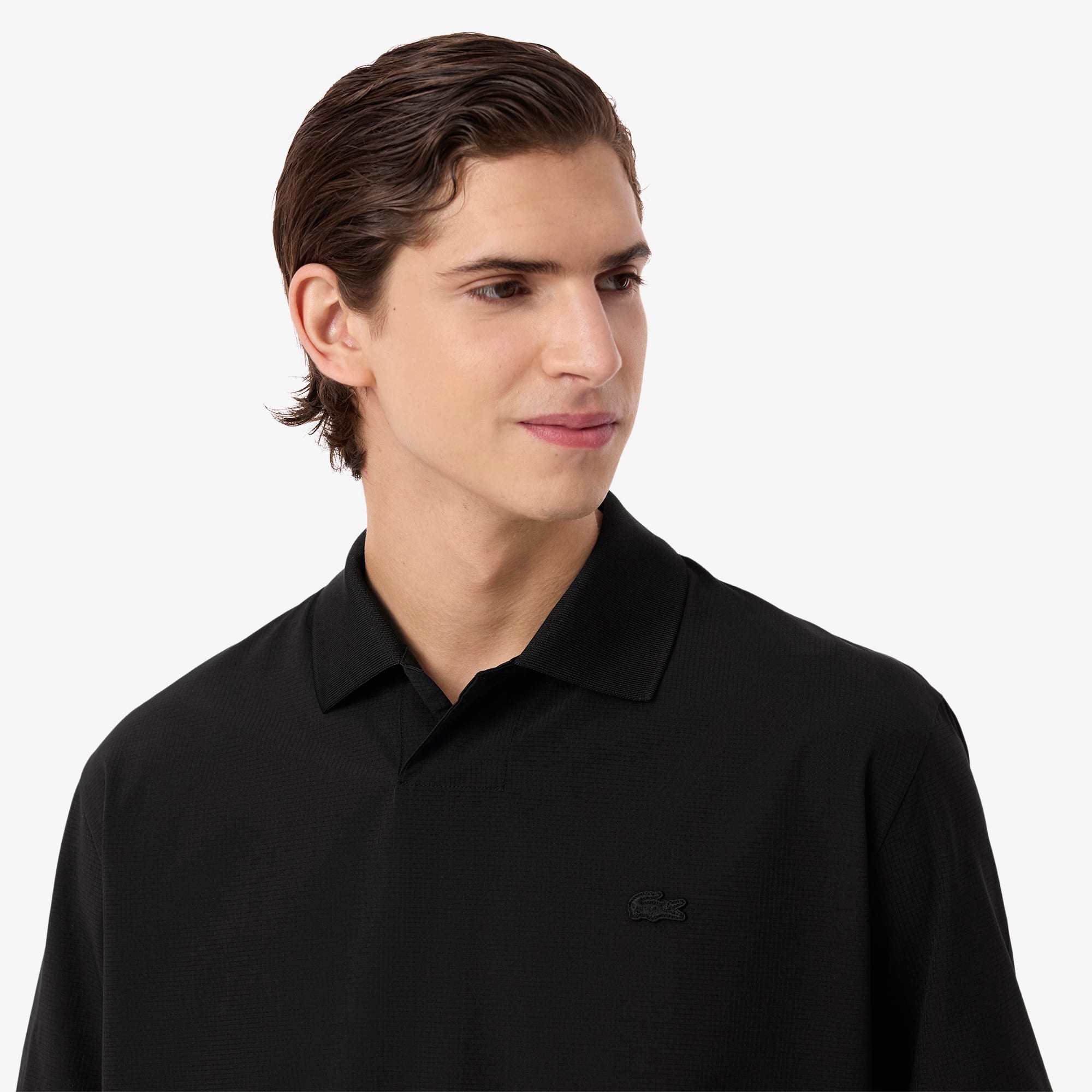 Camisa Polo Preta Lacoste Masculina Manga Curta Loose Fit Camisa Polo Preta Lacoste Masculina Manga Curta Loose Fit