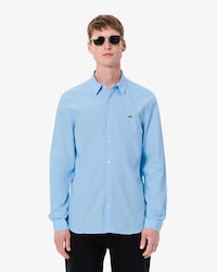 Camisa Slim Fit em Popeline de Algod&atilde;o Stretch