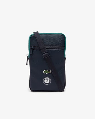 Minibolsa masculina Roland Garros com z&iacute;per e tira ajust&aacute;vel