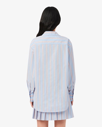 Camisa oversized de popel&iacute;n de algod&oacute;n