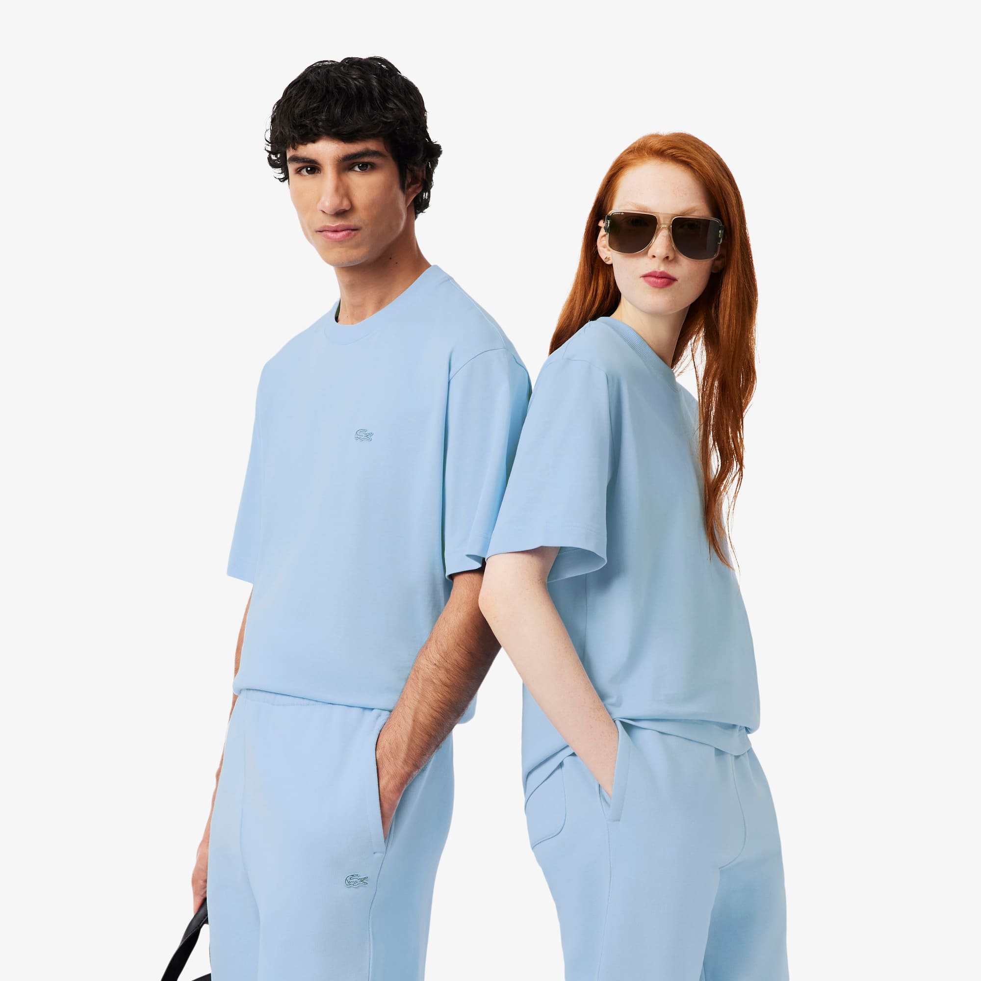 Camiseta Oversized Lacoste de Malha Pesada Unissex