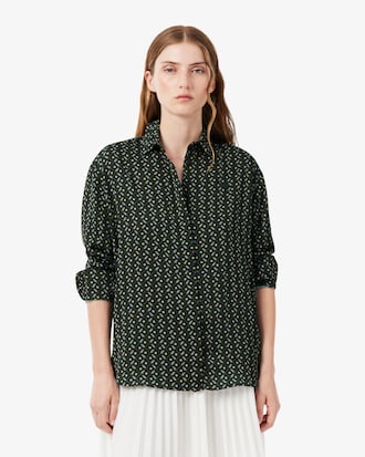 Camisa oversize de estampado fluido