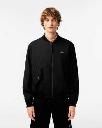 Jaqueta college unissex em l&atilde; com logo nas costas