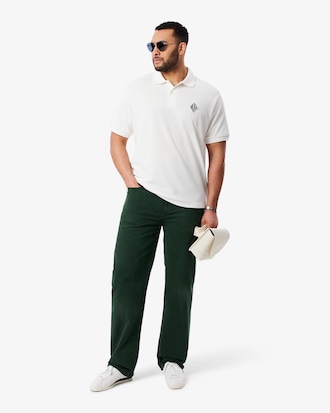 Cal&ccedil;a Jeans de Caimento Reto com 5 Bolsos 