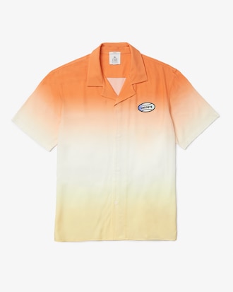 Camisa unissex Lacoste L!VE Relaxed Fit com estampa em gradiente