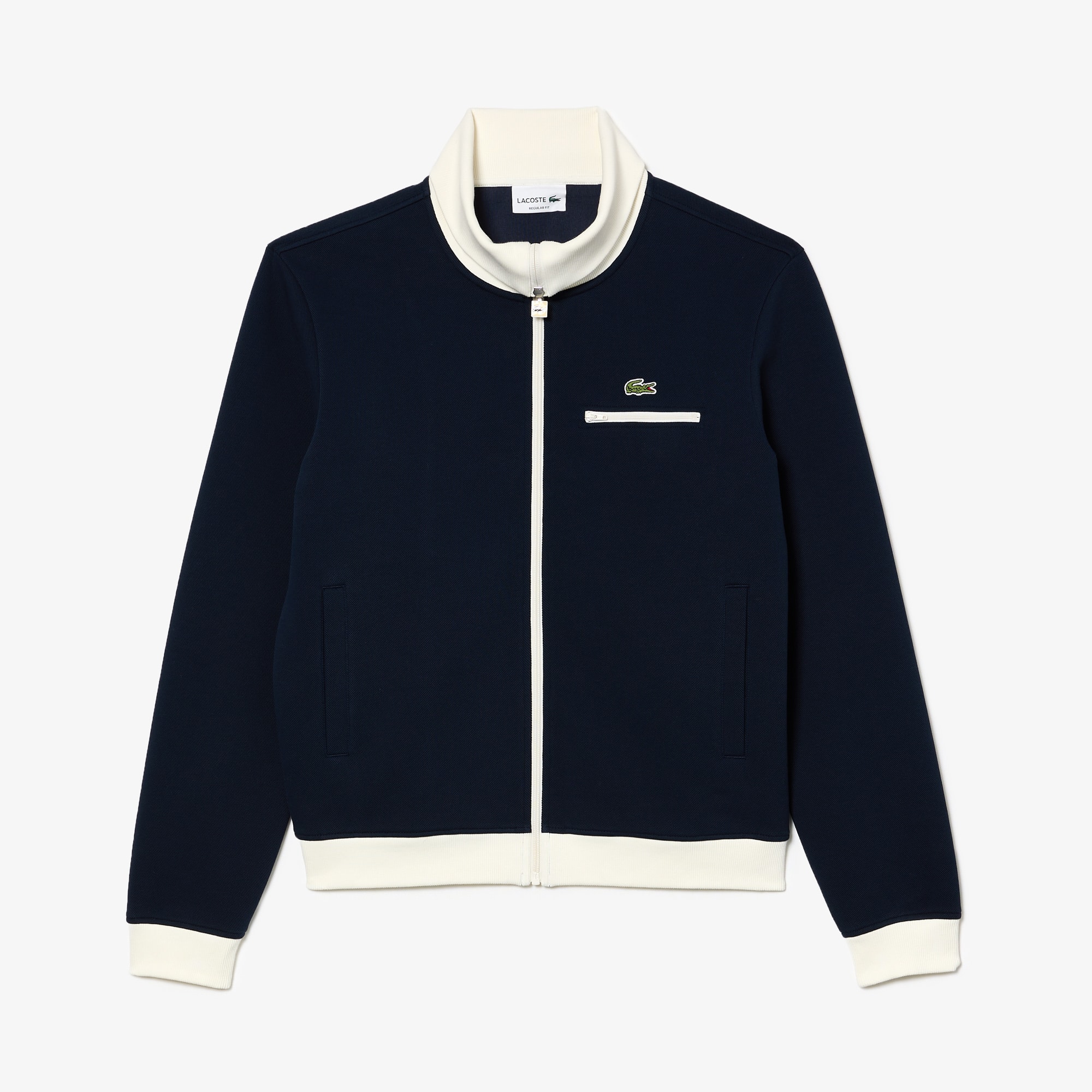 Blusa Masculina de Frio Zip-Up Paris Lacoste Piqué Dupla Face