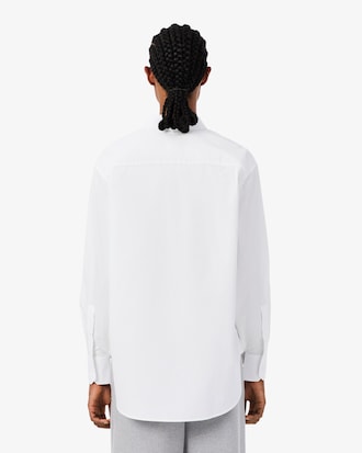 Camisa oversized de popel&iacute;n de algod&oacute;n