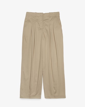 Cal&ccedil;a Feminina de Sarja com Elastano em Modelagem Oversizedd