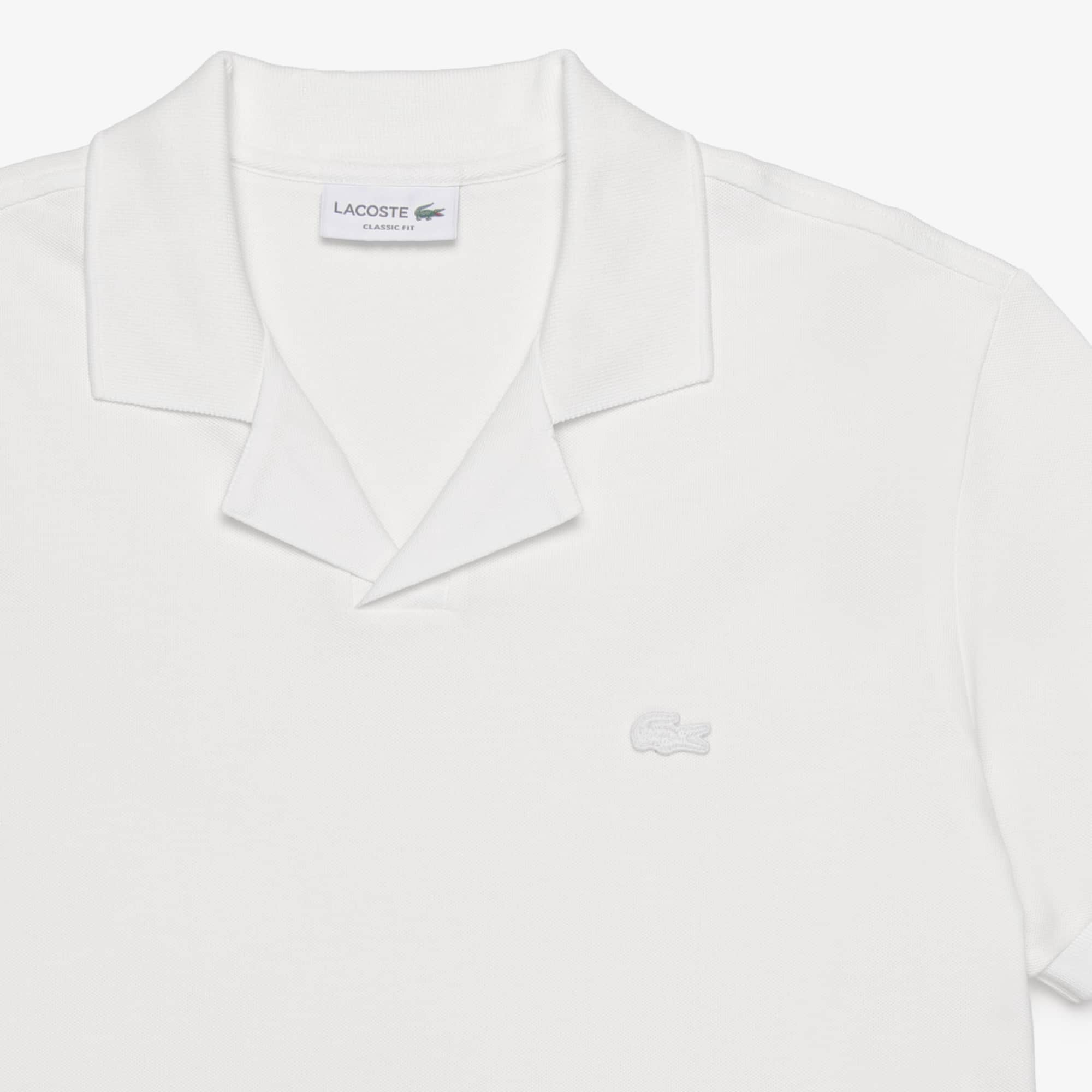 新品 LACOSTE x atmos 日本製 Polo White L Camisa Casual Polo Lacoste Open Neck Paris Ajuste Clássico