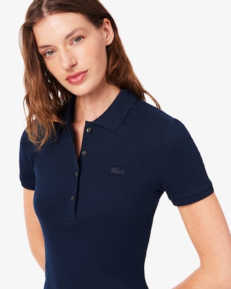 Vestido Estilo Polo De Piqu&eacute; Elastizado Slim Fit