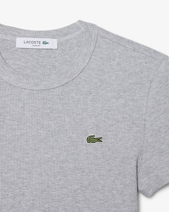 Camiseta de Algod&atilde;o Canelada com Caimento Ajustado