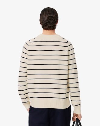 Su&eacute;ter Masculino Listrado de Algod&atilde;o em Modelagem Cl&aacute;ssica