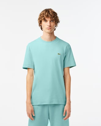 Camiseta unissex em algodão orgânico com decote careca