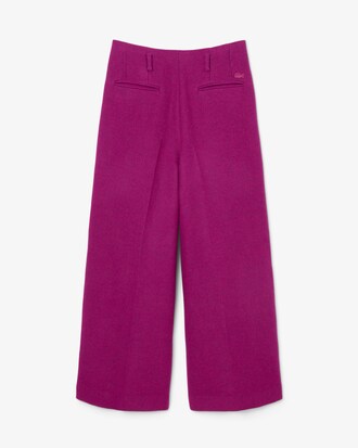 Calças Largas de Lã Slub Da Coleção Runway