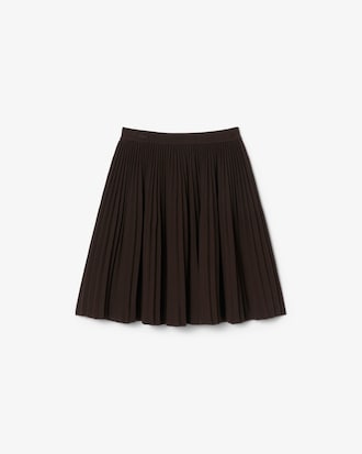 Saia curta plissada em mesh