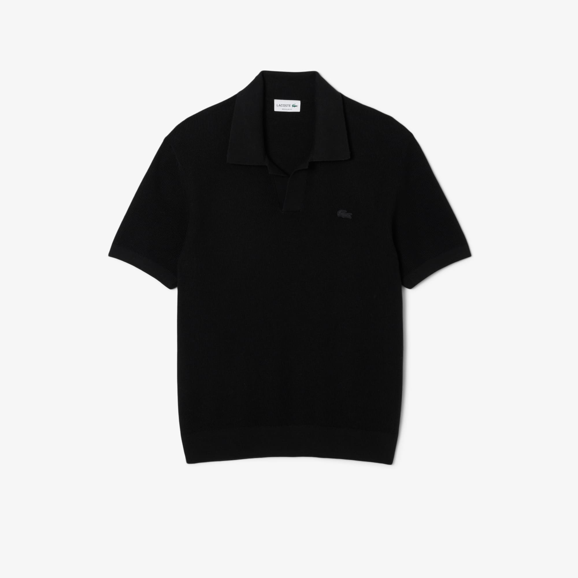 Polo Lacoste Suéter de Algodão Misto com Gola Aberta