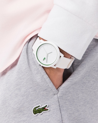 Reloj De Hombre Lacoste 12.12 - Con Correa De Silicona Blanca