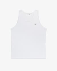Remera sin mangas de algod&oacute;n acanalado de corte entallado