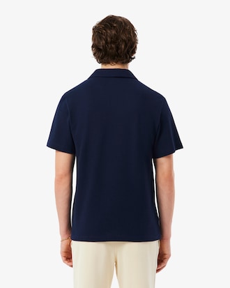 Camisa Polo Classic Fit em Algod&atilde;o e Linho