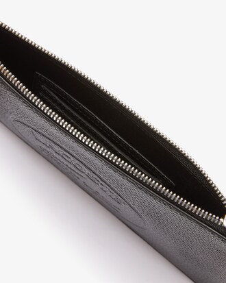 Bolsa tiracolo feminina Croco Crew em couro granulado com z&iacute;per