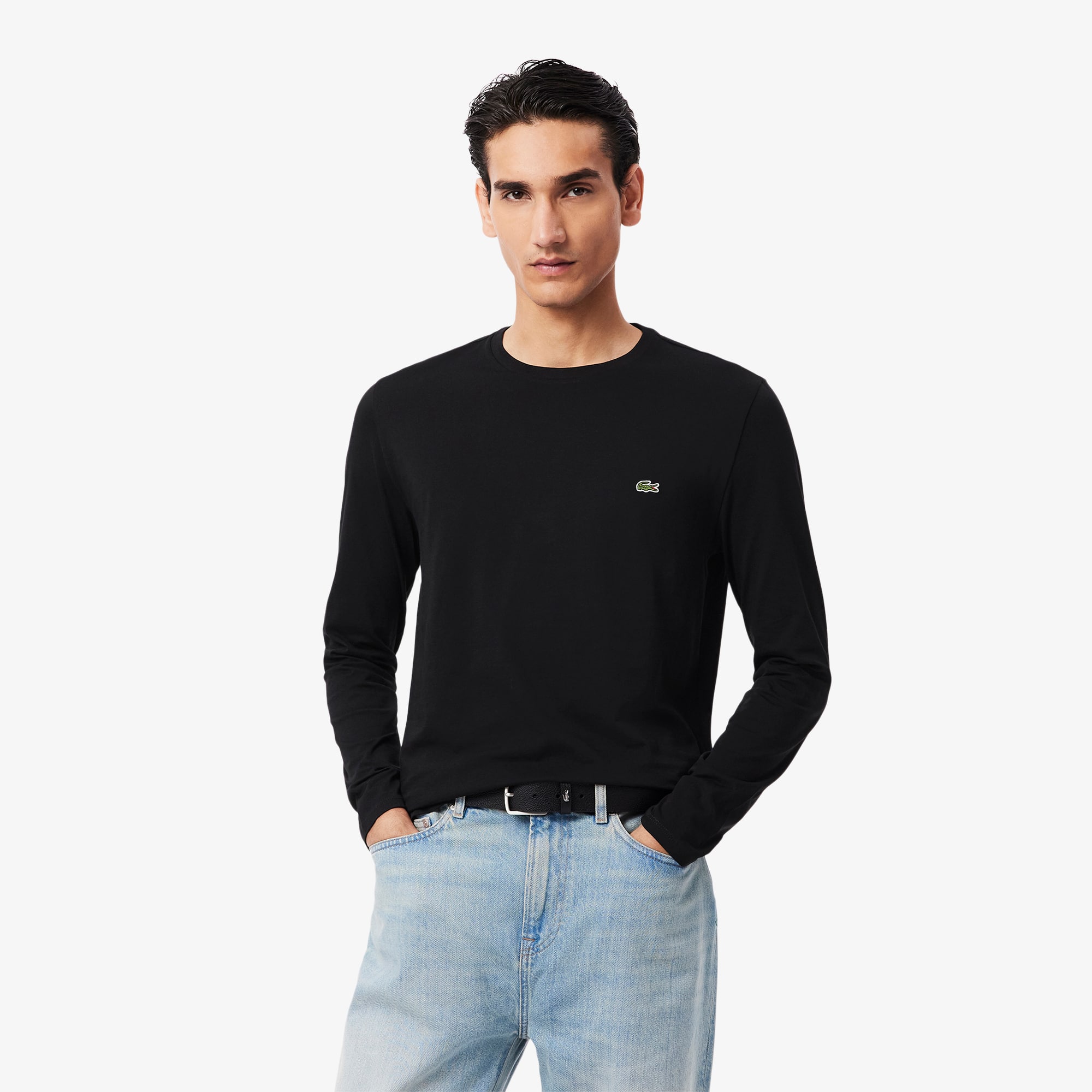 Camiseta de Algodão Pima com Manga Longa - Camisetas Masculinas