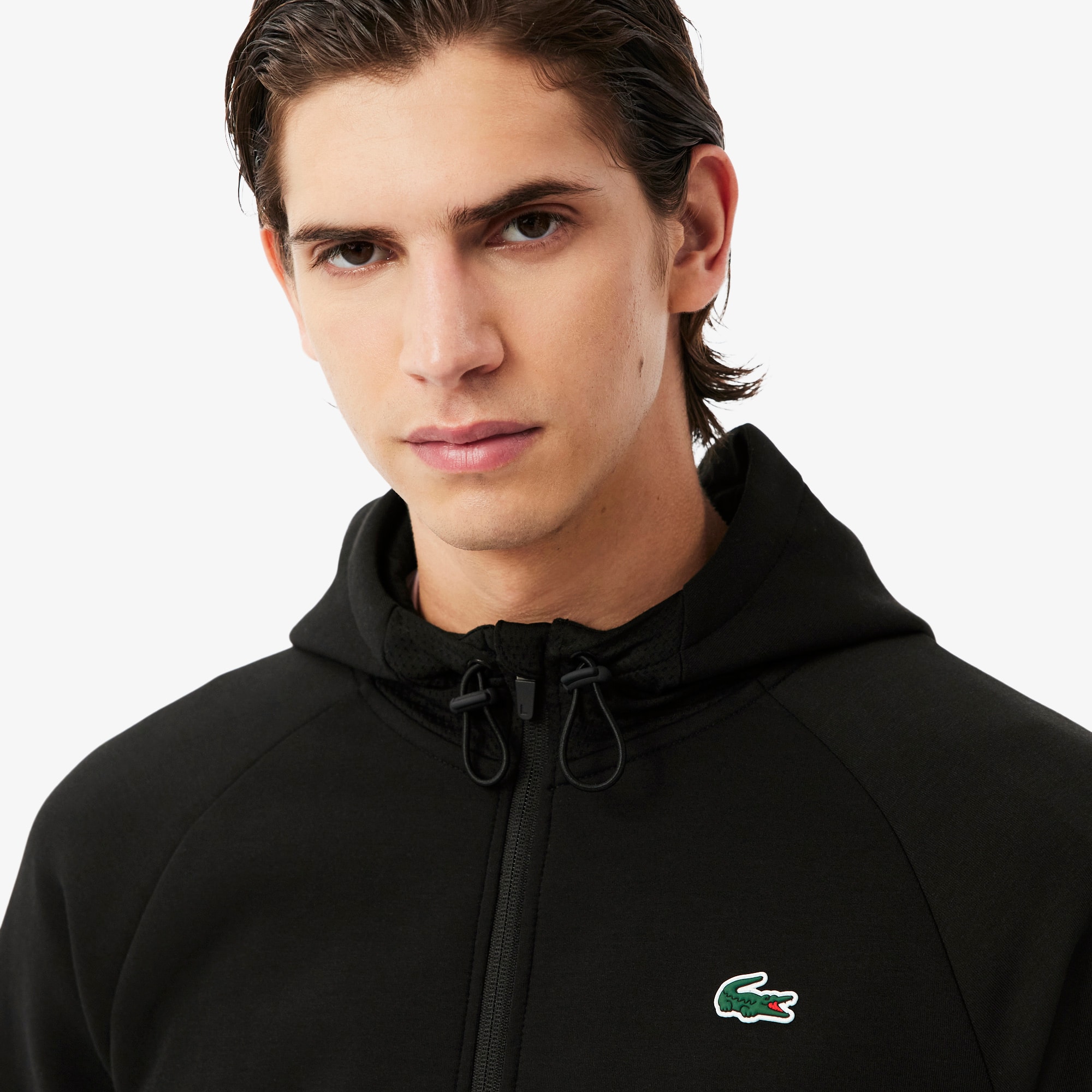 Jaqueta Masculina Esportiva com Capuz Lacoste Track Respirável