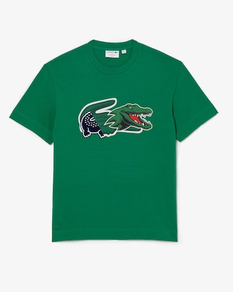 Camiseta masculina Holiday Relaxed Fit com crocodilo grande