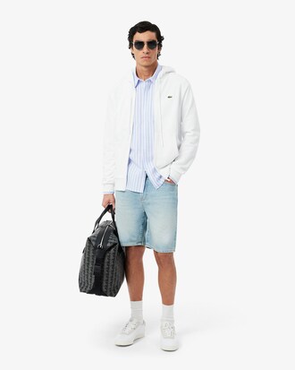 Camisa Oxford Listrada com Caimento Regular