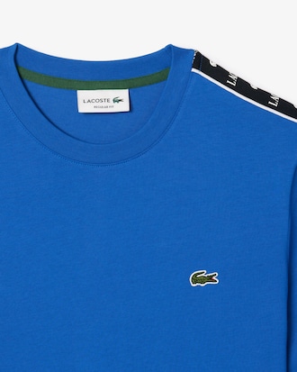 Camiseta de Algod&atilde;o com Listras e Logo