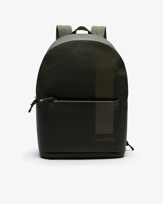 Mochila masculina Chantaco em piqu&eacute; de couro com detalhe gr&aacute;fico