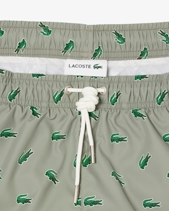 Shorts de Baño con Estampa de Cocodrilo