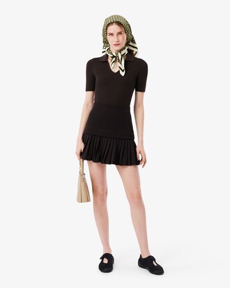 Short Sleeved 3D Knit Polo Shirt