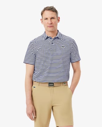 Regular Fit Ultra Dry Striped Golf Polo Shirt