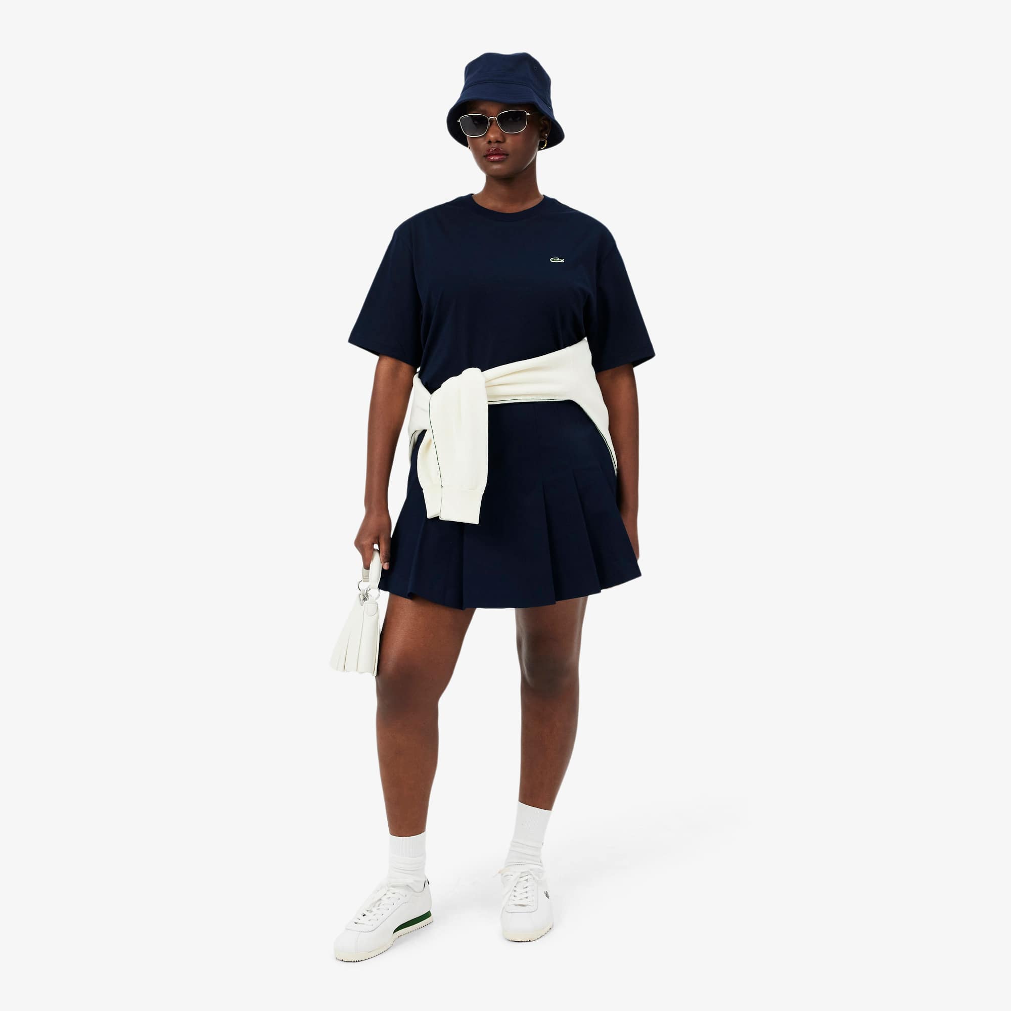 Camiseta de Algodão Pima Jersey Lacoste de Ajuste Relaxado