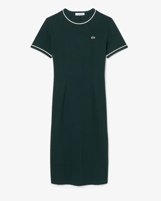 Vestido Camiseta em Jersey com Detalhe de Acabamento
