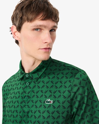 Polo de golf estampado, corte regular