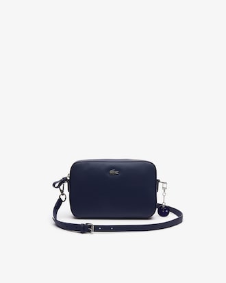 Bolsa tiracolo feminina Daily Classic em lona de Piqué revestido com zíper