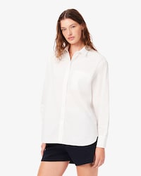 Camisa Oversized em Popeline de Algod&atilde;o